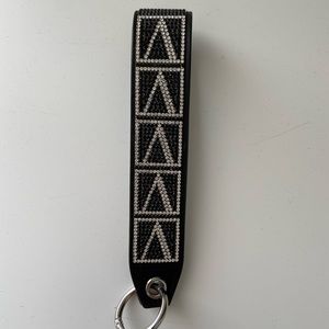 Victorias Secret Wristlet Strap Iconic Stripe Black and White